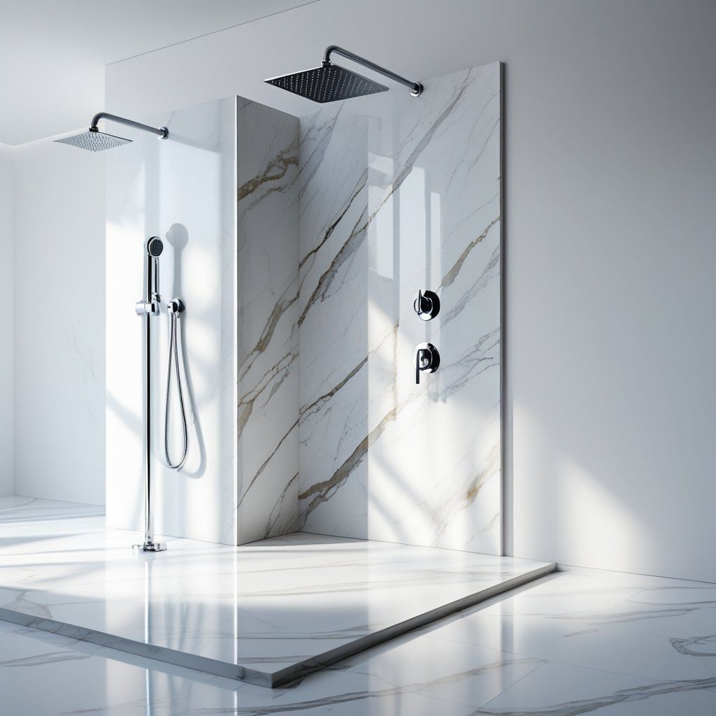 Solid Surface Panels for Small Bathrooms