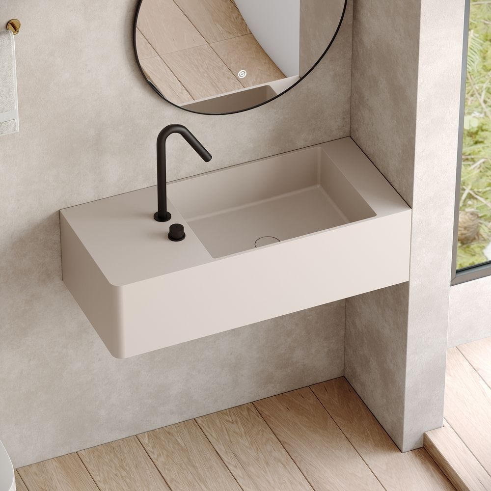 KT-6503 Solid Surface Wall-Mounted Basin