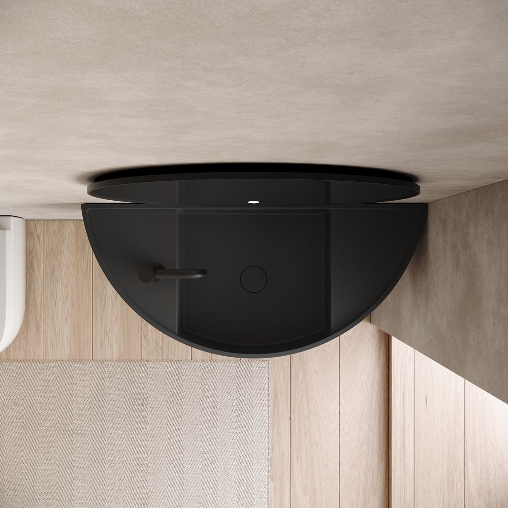 KT-6504 Semi-Circular Solid Surface Wall-Mounted Basin