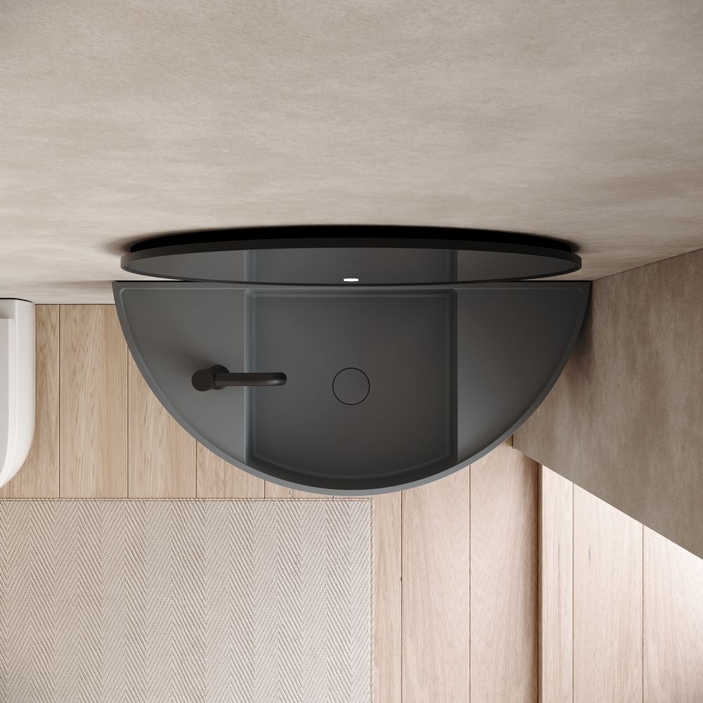 KT-6504 Semi-Circular Solid Surface Wall-Mounted Basin