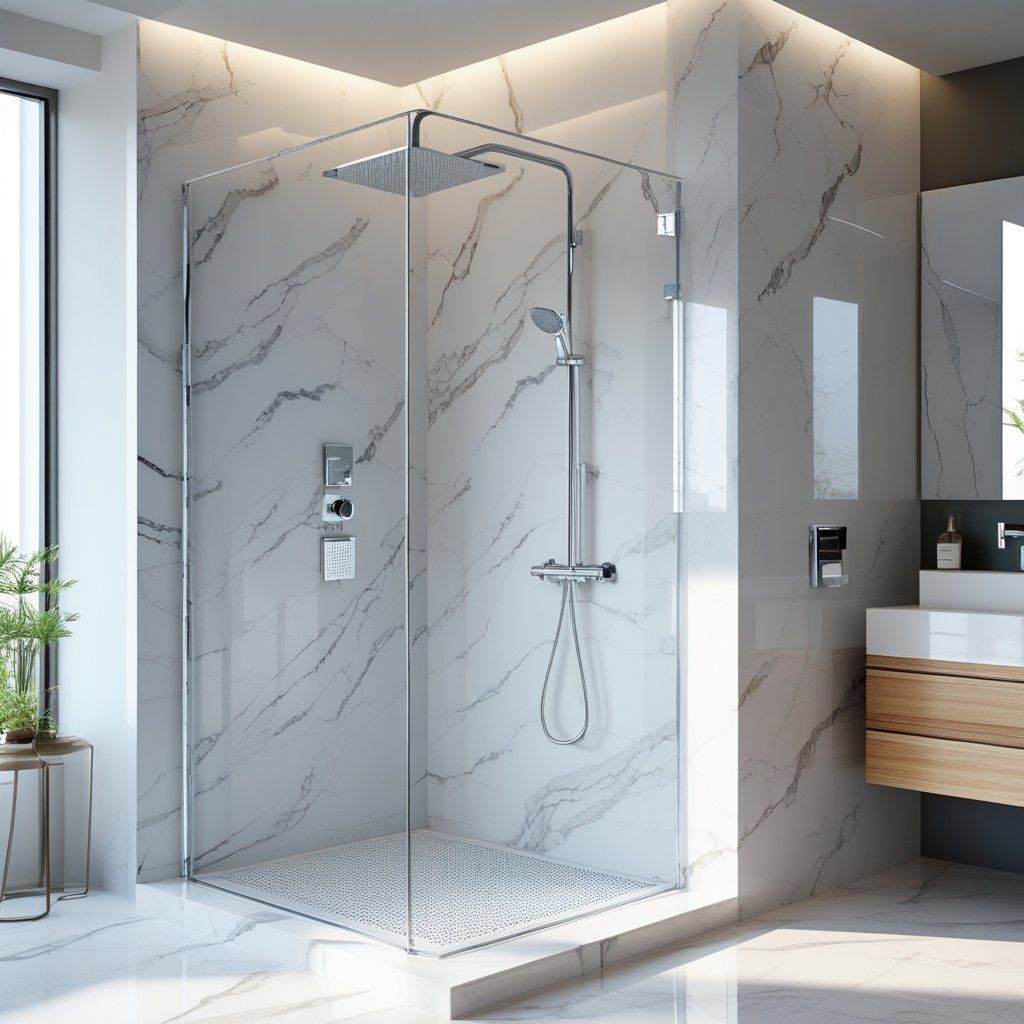 Solid Surface Shower Panels That Make Cleaning a Breeze