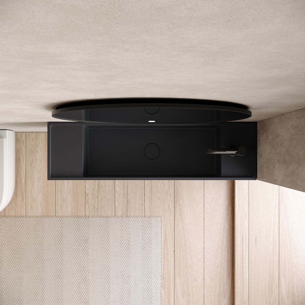 KT-6506 Modern Minimalist Solid Surface Wall-Mounted Basin