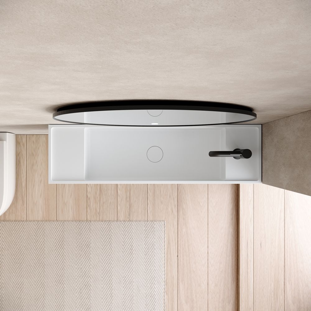 KT-6506 Modern Minimalist Solid Surface Wall-Mounted Basin