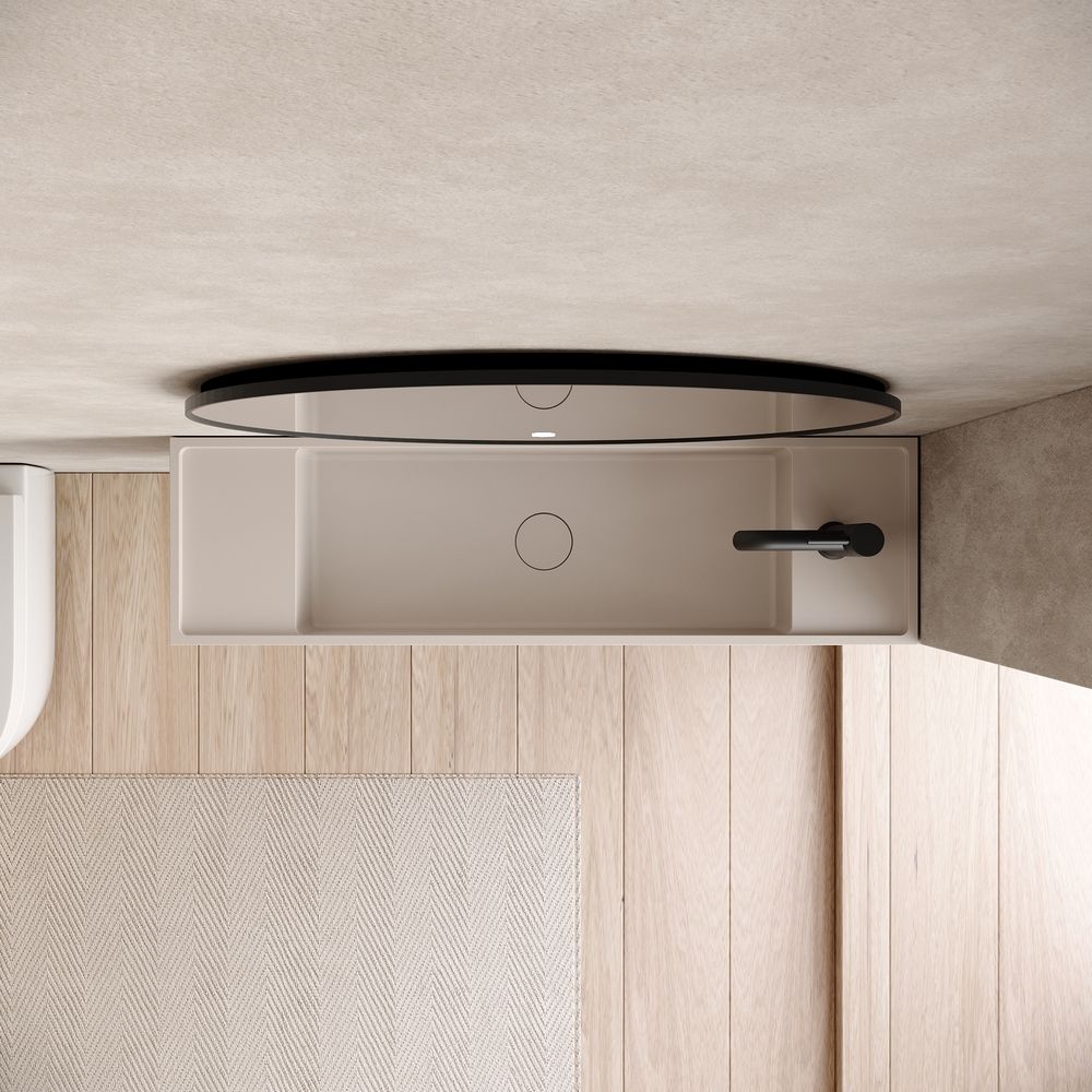 KT-6506 Modern Minimalist Solid Surface Wall-Mounted Basin