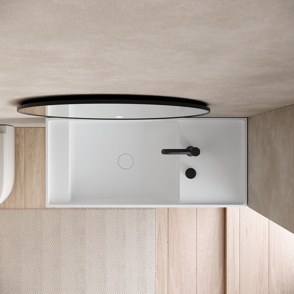 KT-6507 Minimalist Solid Surface Wall-Mounted Wash Basin