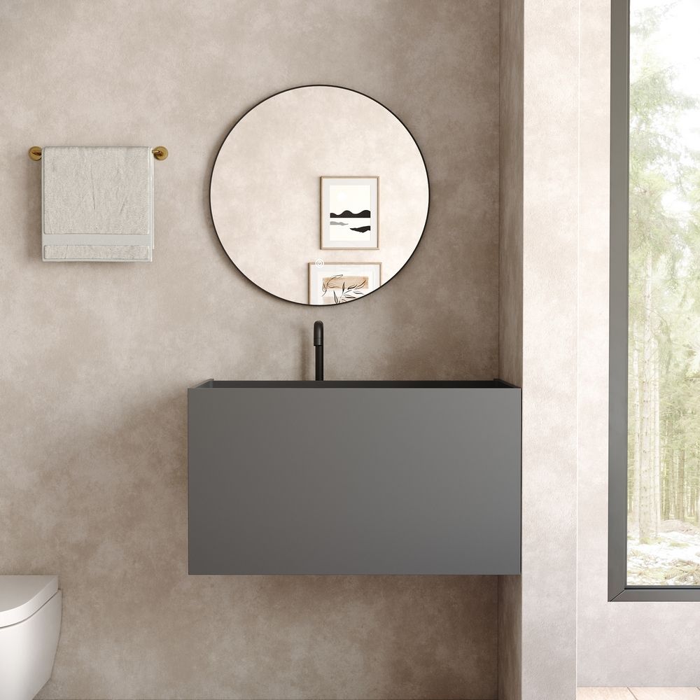 KT-6510 Modern Luxury Solid Surface Wall-Mounted Wash Basin