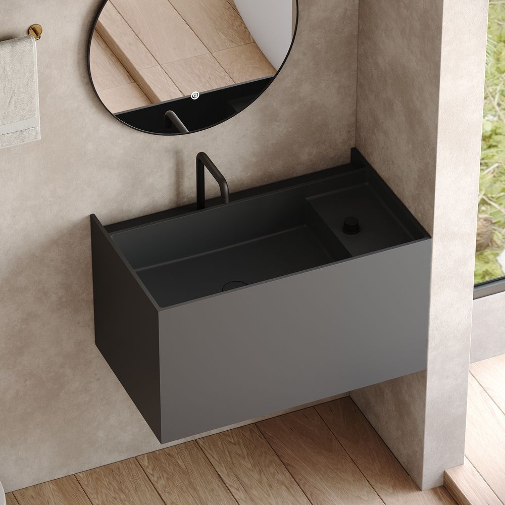 KT-6510 Modern Luxury Solid Surface Wall-Mounted Wash Basin