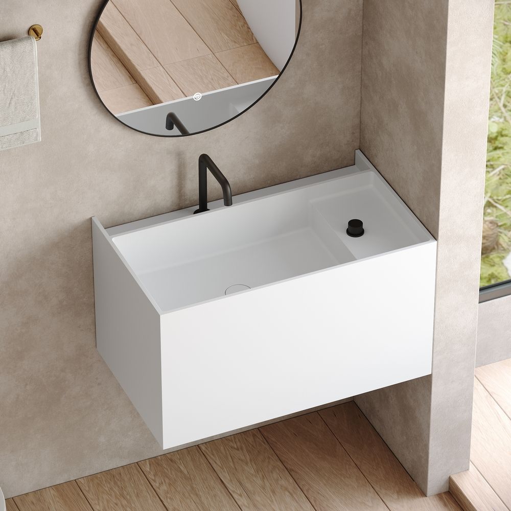 KT-6510 Modern Luxury Solid Surface Wall-Mounted Wash Basin