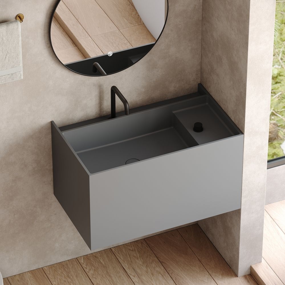KT-6510 Modern Luxury Solid Surface Wall-Mounted Wash Basin