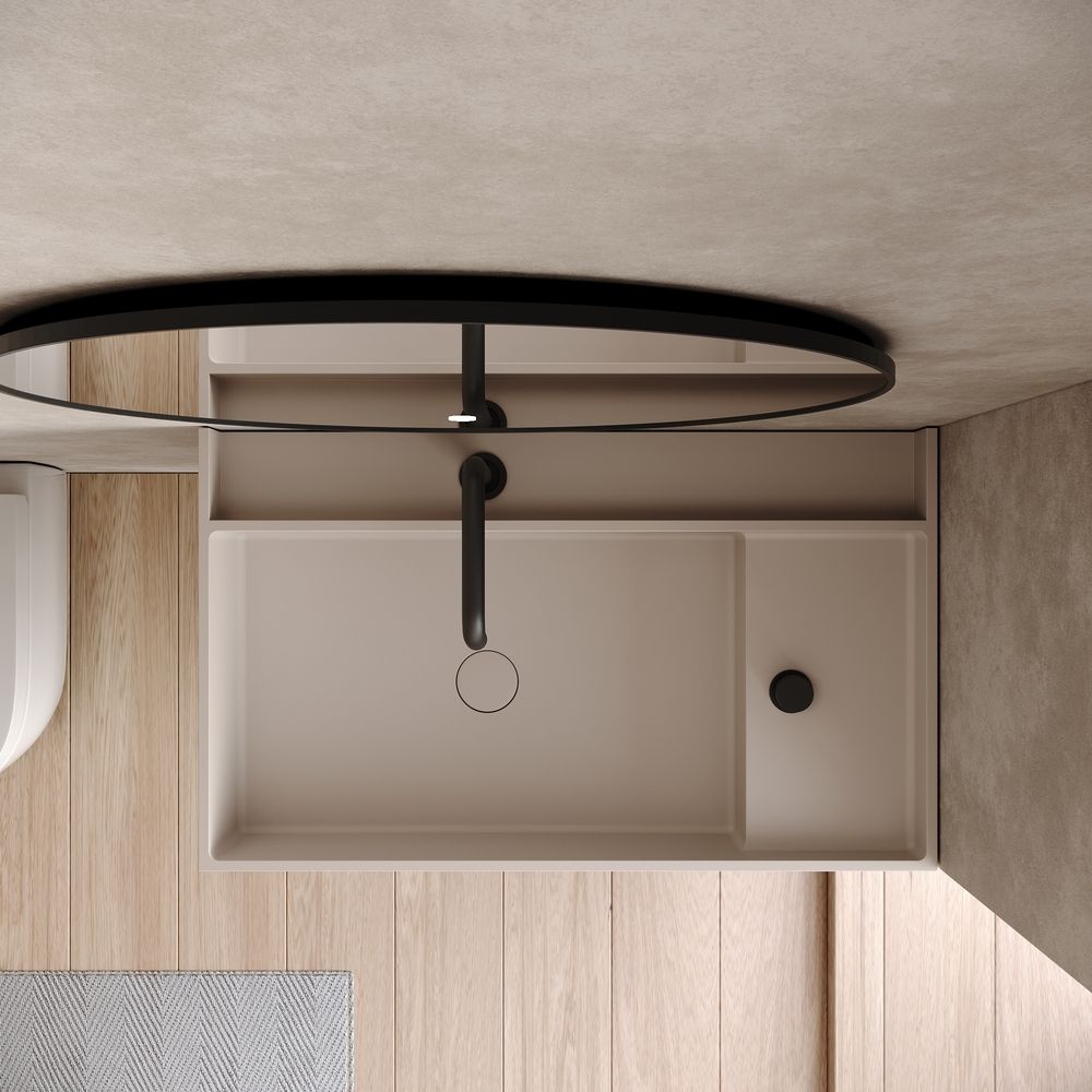 KT-6510 Modern Luxury Solid Surface Wall-Mounted Wash Basin