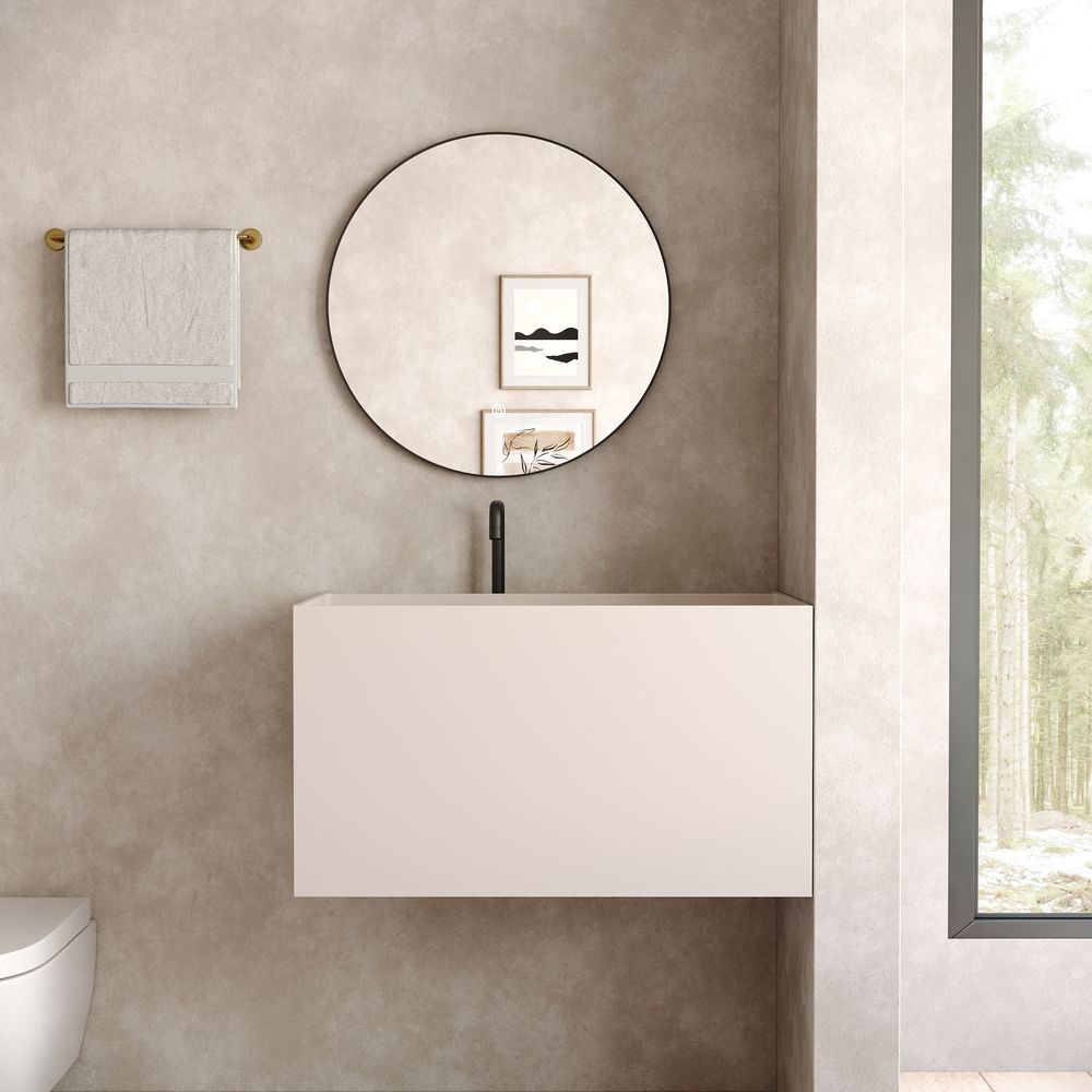 KT-6510 Modern Luxury Solid Surface Wall-Mounted Wash Basin