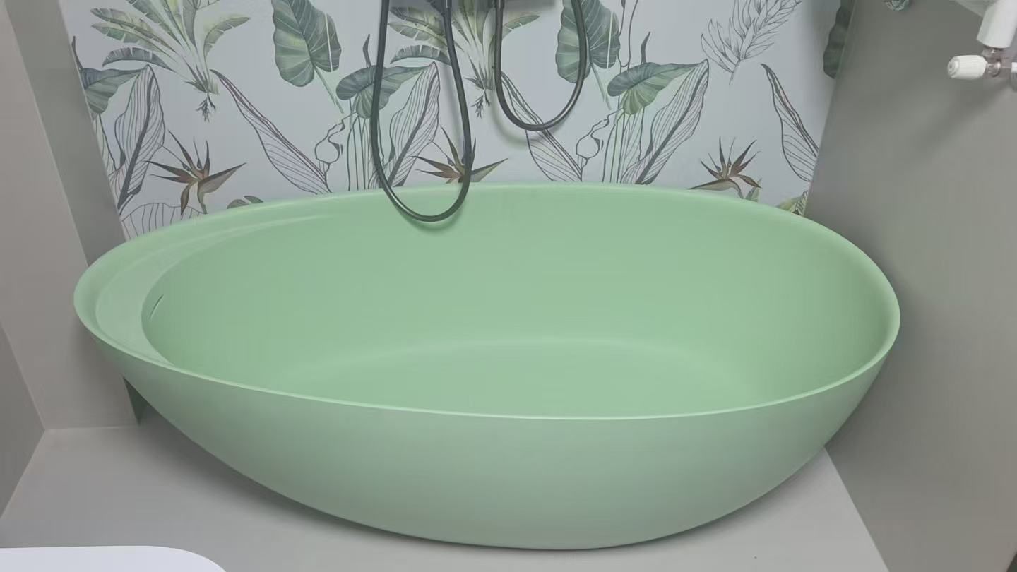 KT-8209 Green Solid Surface Bathtub