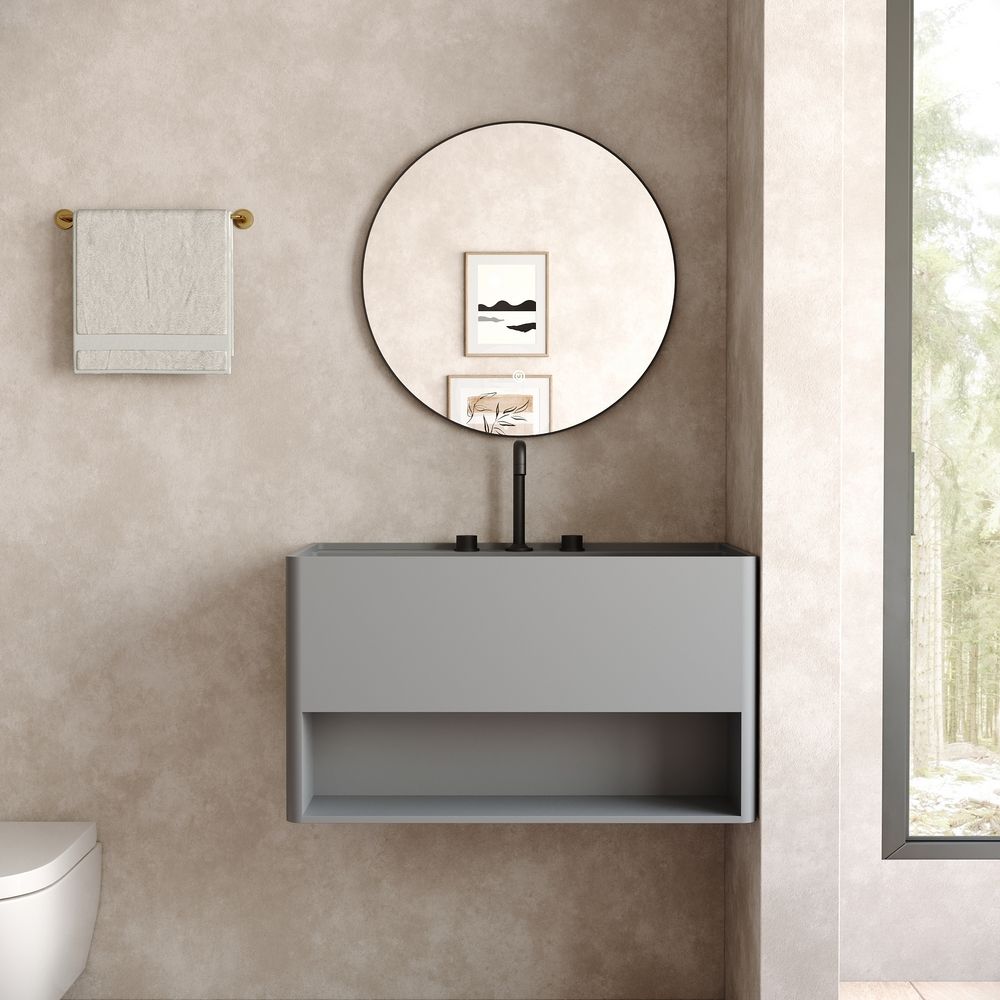 KT-6511 Solid Surface Wall-Mounted Basin