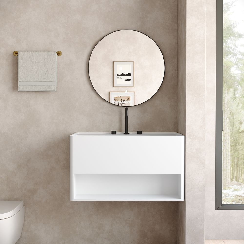 KT-6511 Solid Surface Wall-Mounted Basin