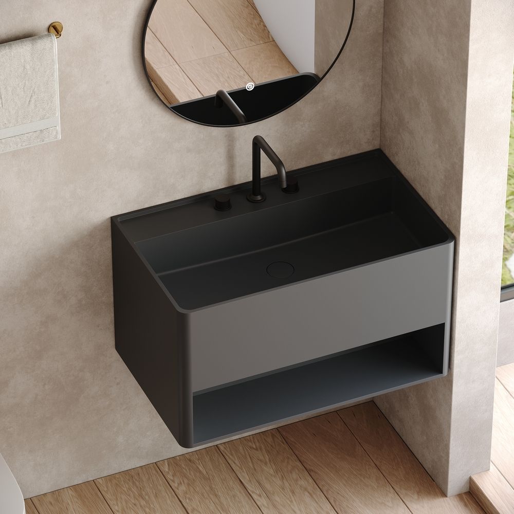 KT-6511 Solid Surface Wall-Mounted Basin