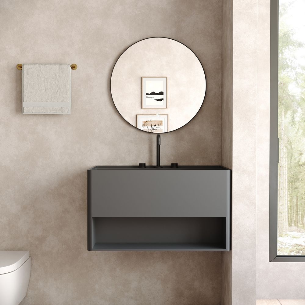 KT-6511 Solid Surface Wall-Mounted Basin