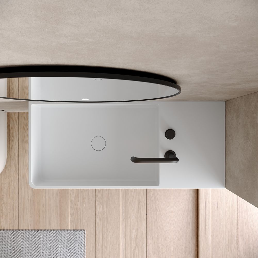 KT-6513 Modern Minimalist Solid Surface Wall-Hung Wash Basin