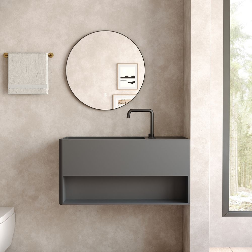 KT-6513 Modern Minimalist Solid Surface Wall-Hung Wash Basin