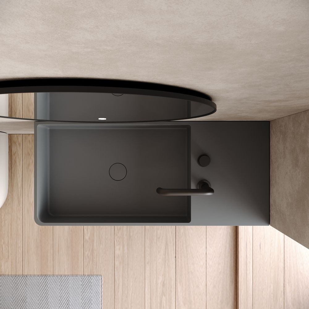 KT-6513 Modern Minimalist Solid Surface Wall-Hung Wash Basin