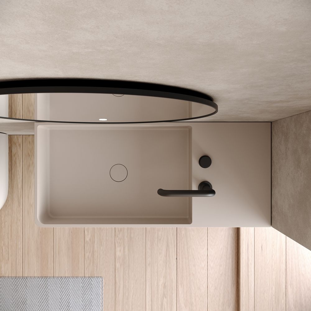 KT-6513 Modern Minimalist Solid Surface Wall-Hung Wash Basin