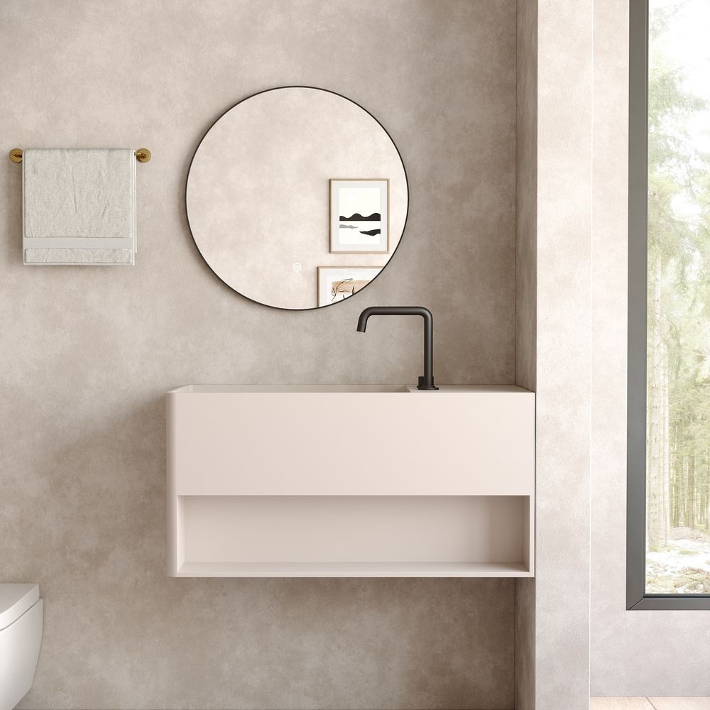 KT-6513 Modern Minimalist Solid Surface Wall-Hung Wash Basin