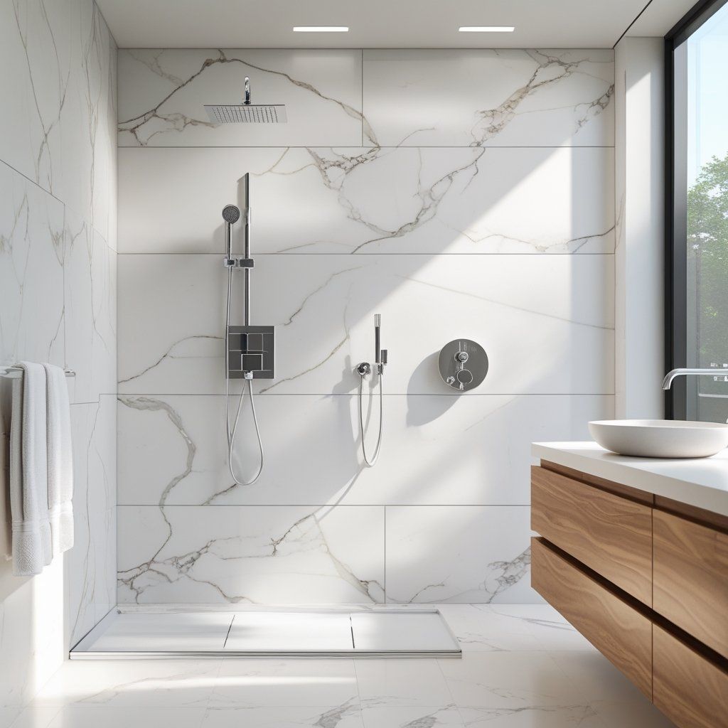 Say Goodbye to Grout Lines with Solid Surface Shower Panels