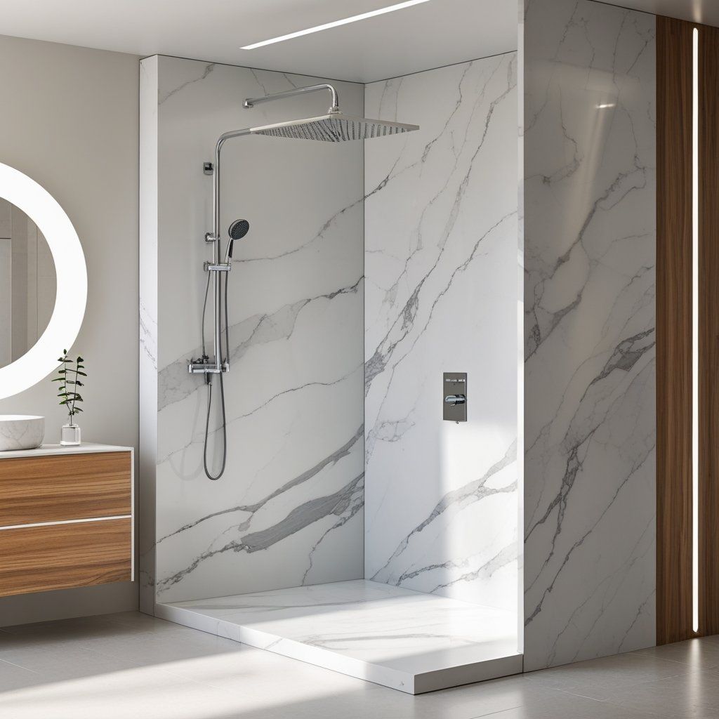 How Solid Surface Shower Walls Make Cleaning a Breeze