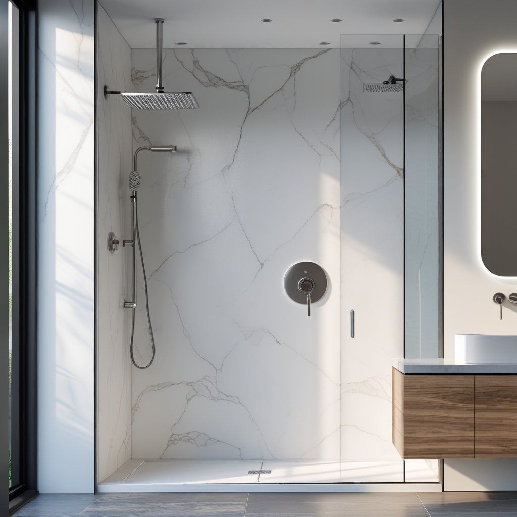 Solid Surface Shower Walls: Stylish, Strong, and Seamless