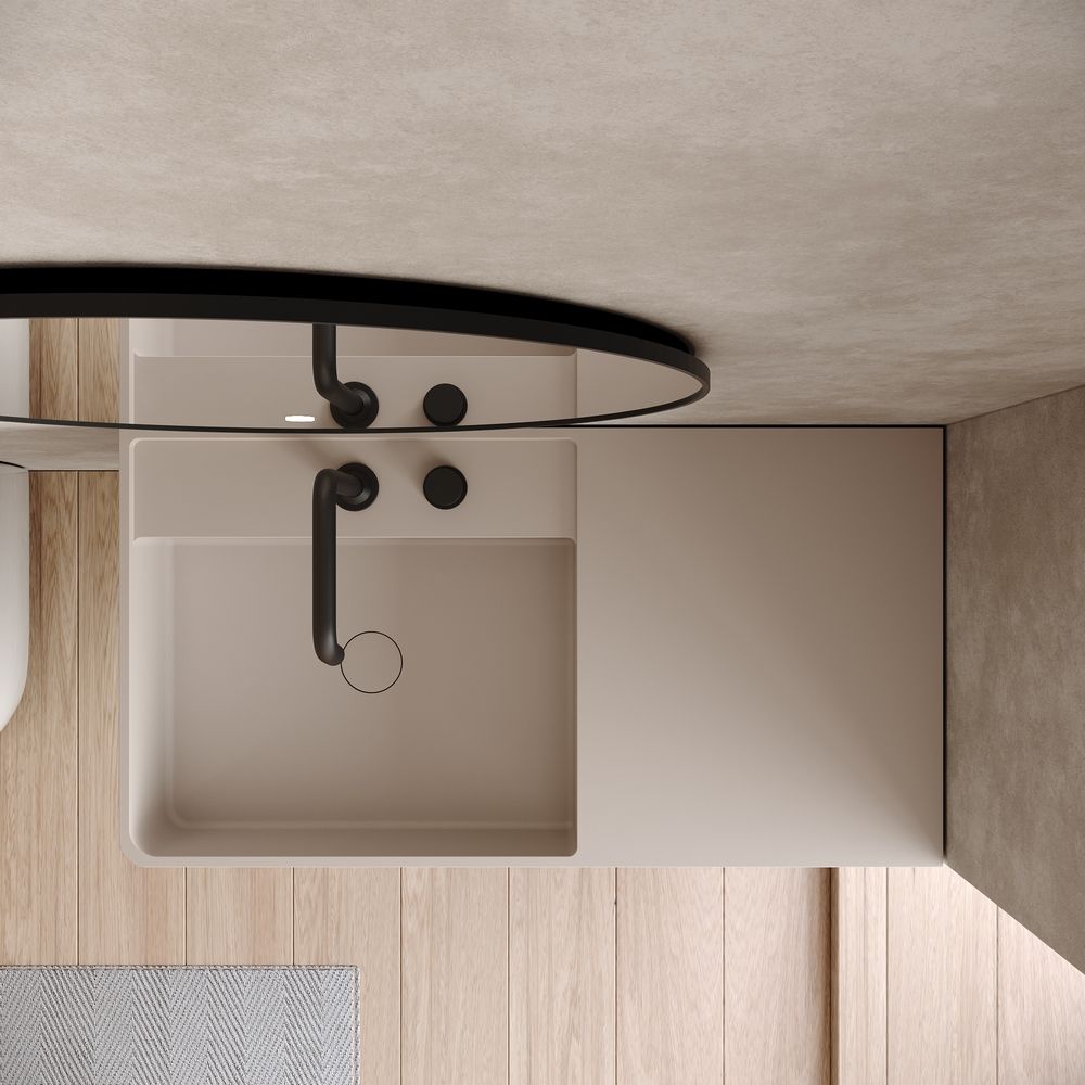 KT-6516 Solid Surface Wall-Mounted Basin