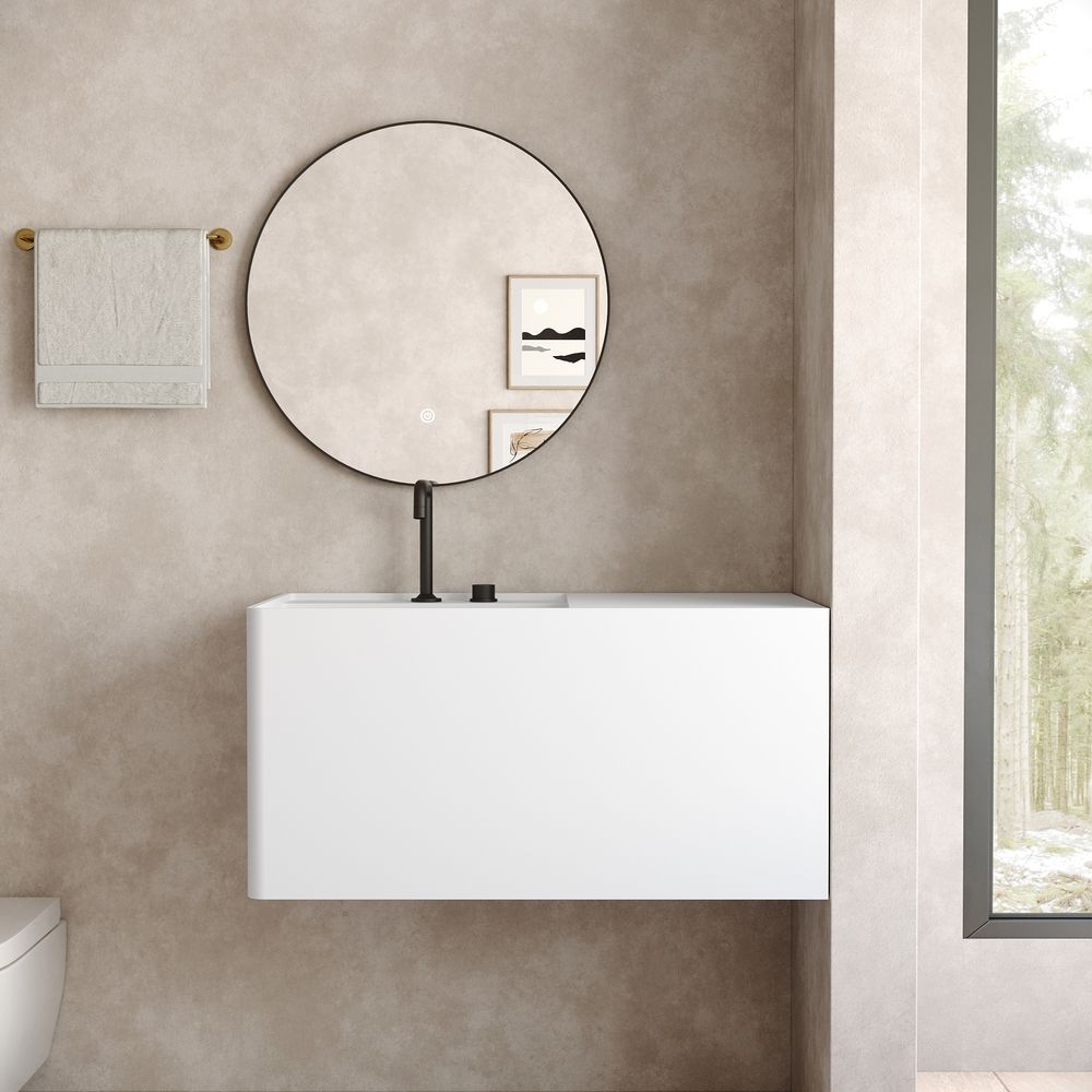 KT-6516 Solid Surface Wall-Mounted Basin