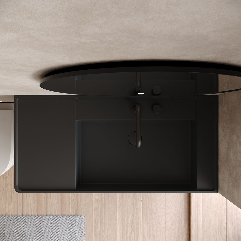 KT-6517 Minimalist Solid Surface Wall-Mounted Wash Basin