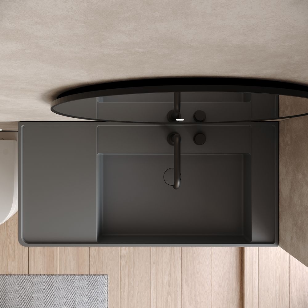 KT-6517 Minimalist Solid Surface Wall-Mounted Wash Basin