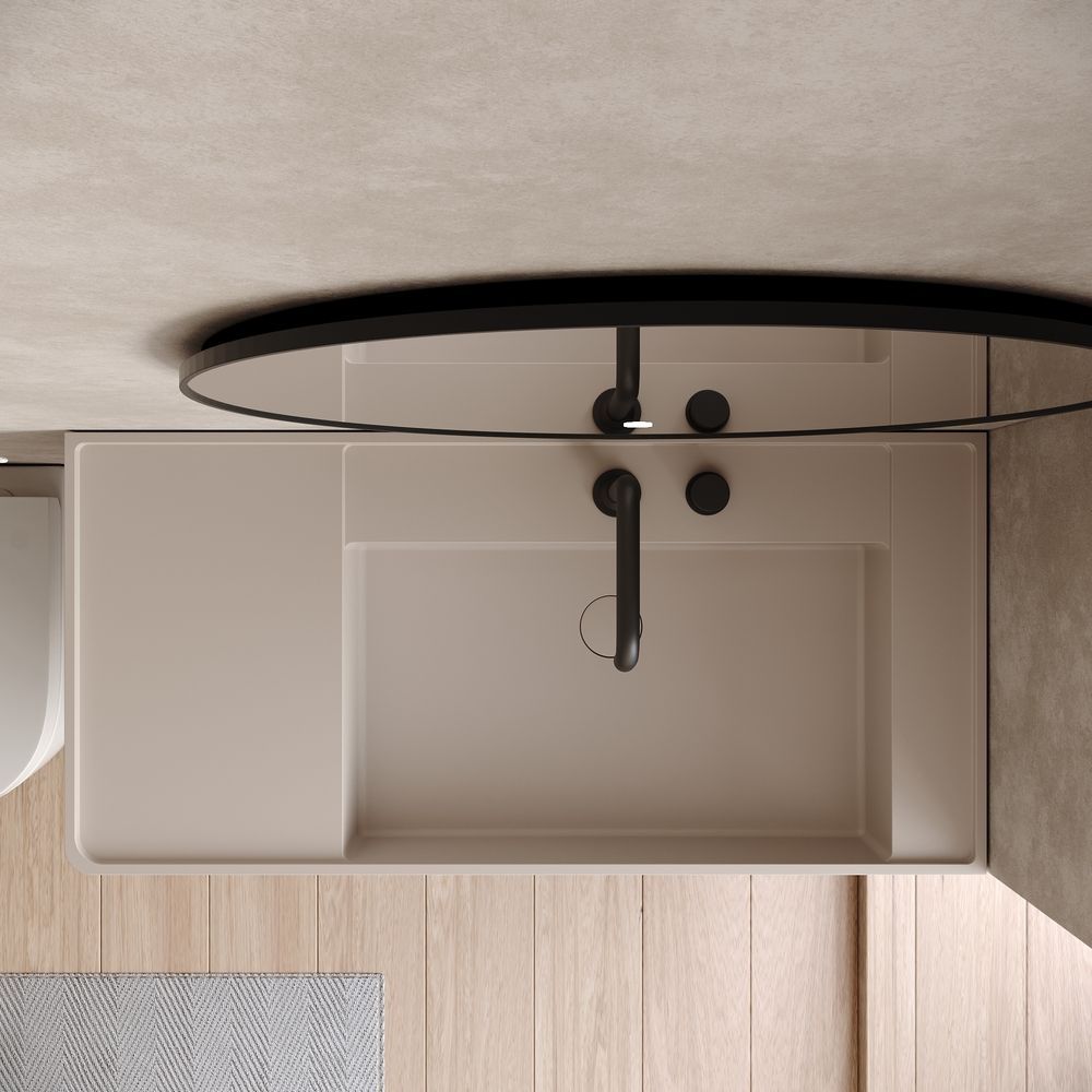 KT-6517 Minimalist Solid Surface Wall-Mounted Wash Basin