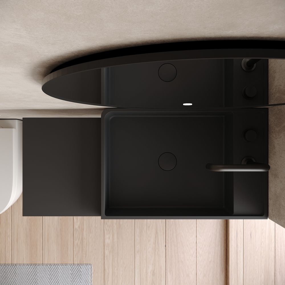 KT-6518 Modern Luxury Solid Surface Wall-Mounted Basin