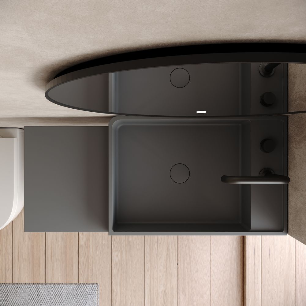 KT-6518 Modern Luxury Solid Surface Wall-Mounted Basin