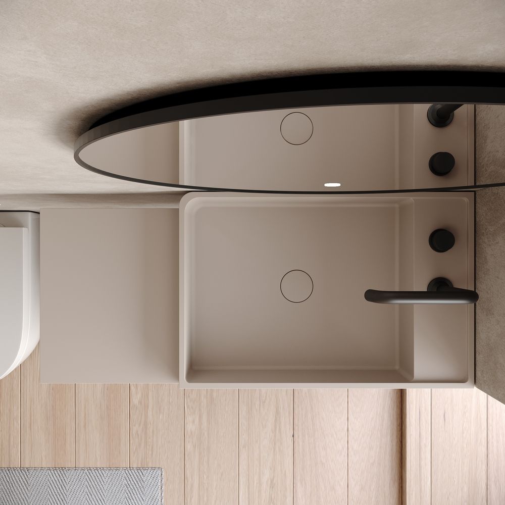 KT-6518 Modern Luxury Solid Surface Wall-Mounted Basin