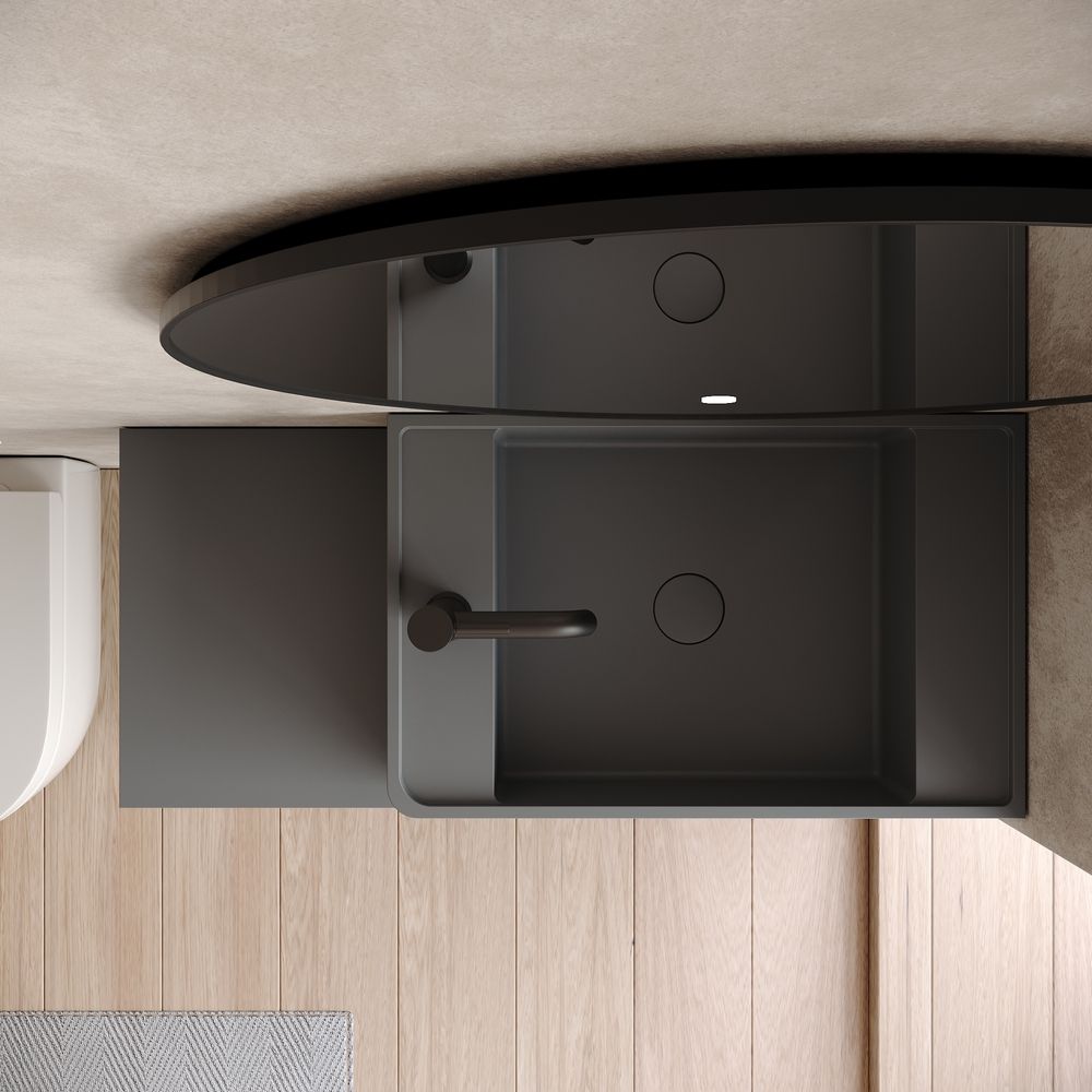 KT-6519 Minimalist Solid Surface Wall-Mounted Wash Basin