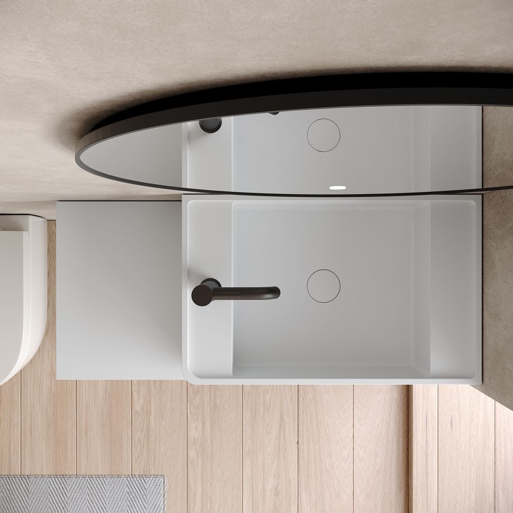 KT-6519 Minimalist Solid Surface Wall-Mounted Wash Basin