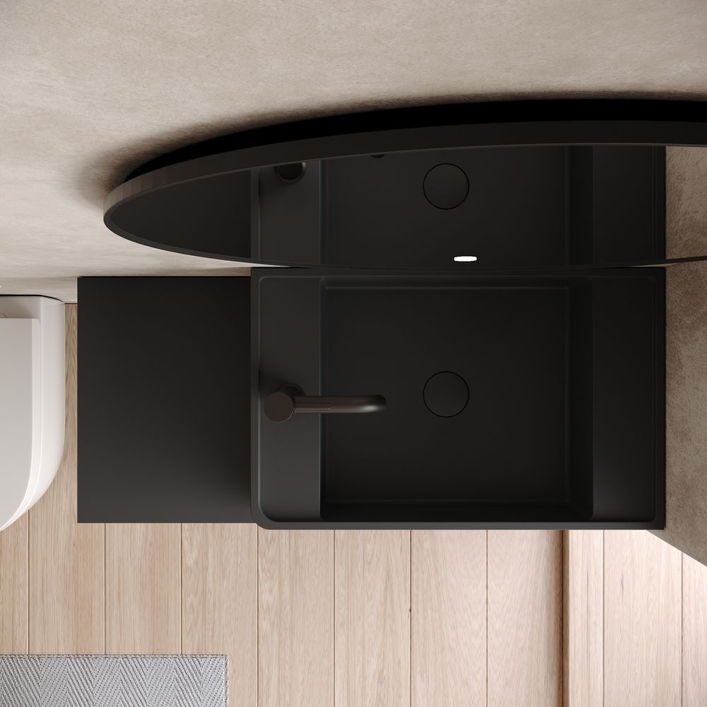 KT-6519 Minimalist Solid Surface Wall-Mounted Wash Basin