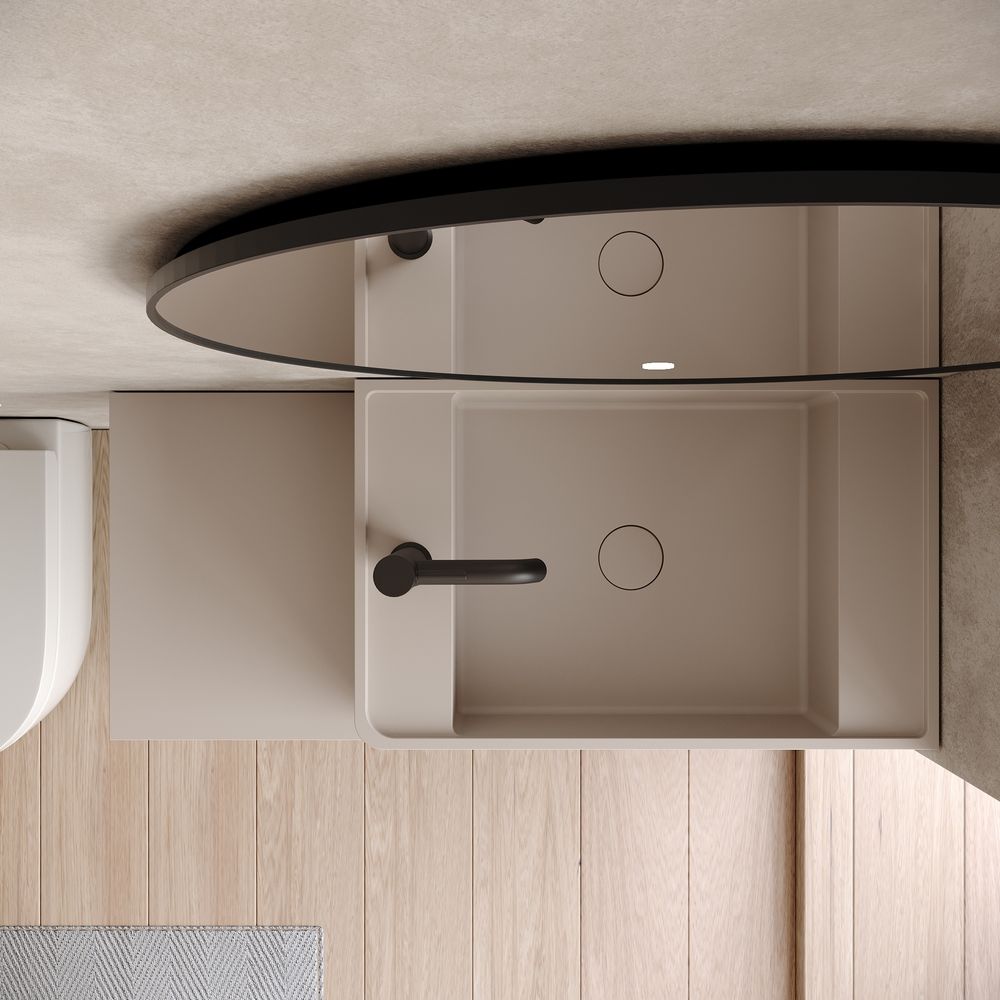 KT-6519 Minimalist Solid Surface Wall-Mounted Wash Basin