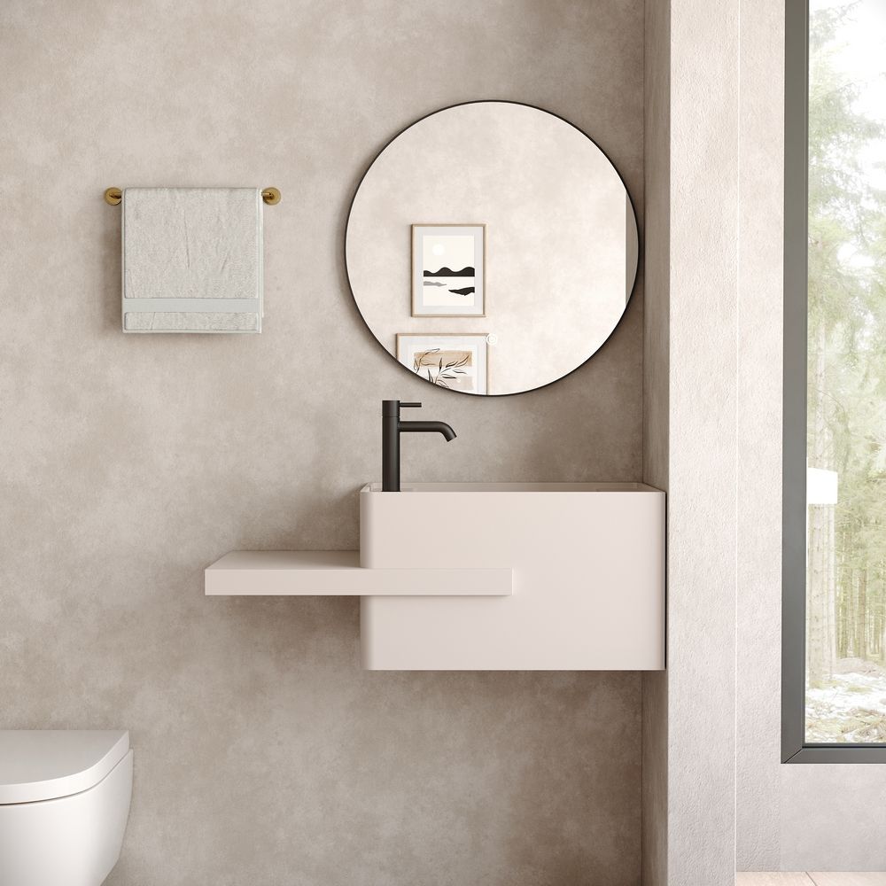 KT-6519 Minimalist Solid Surface Wall-Mounted Wash Basin