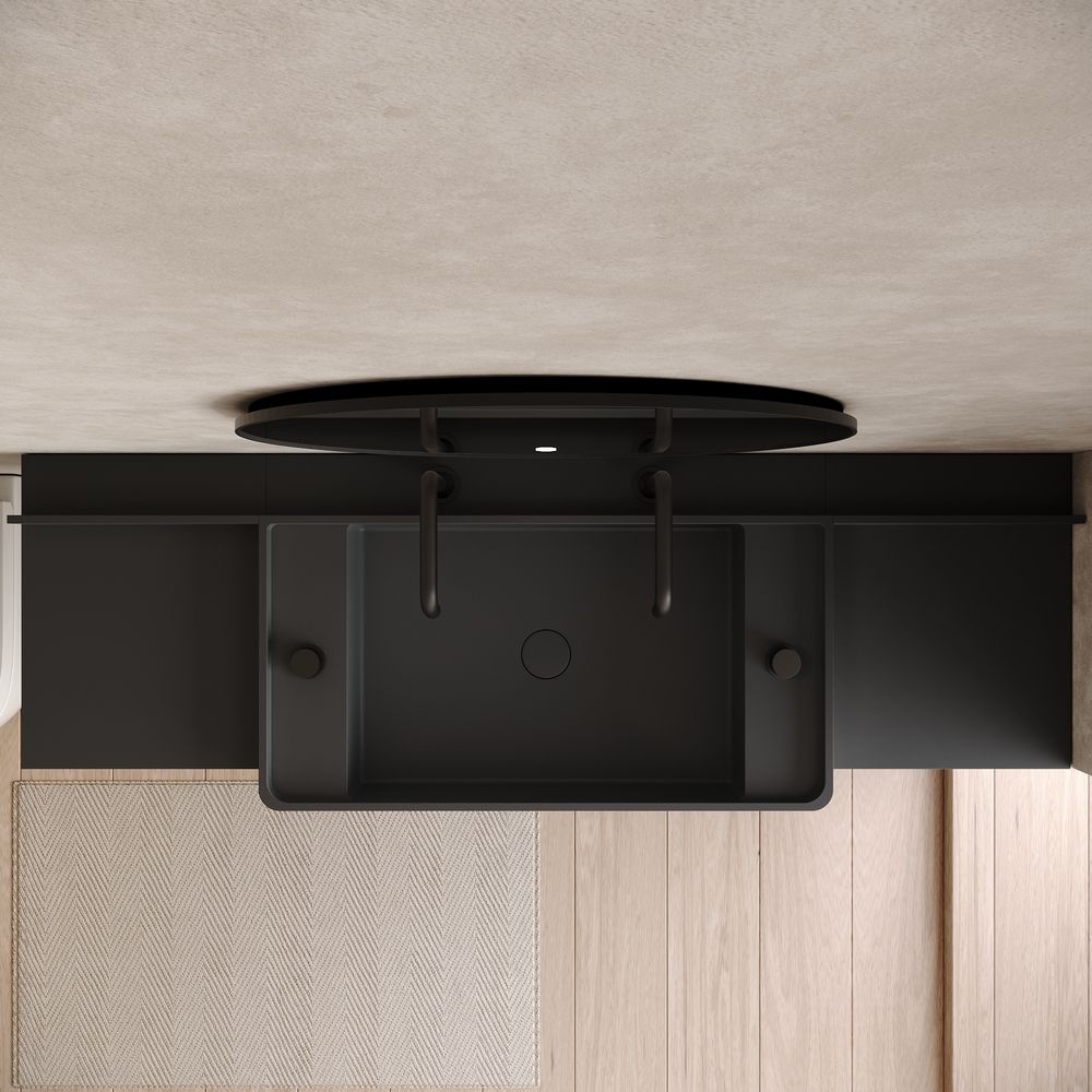 KT-6525 Modern Minimalist Solid Surface Wall-Mounted Basin