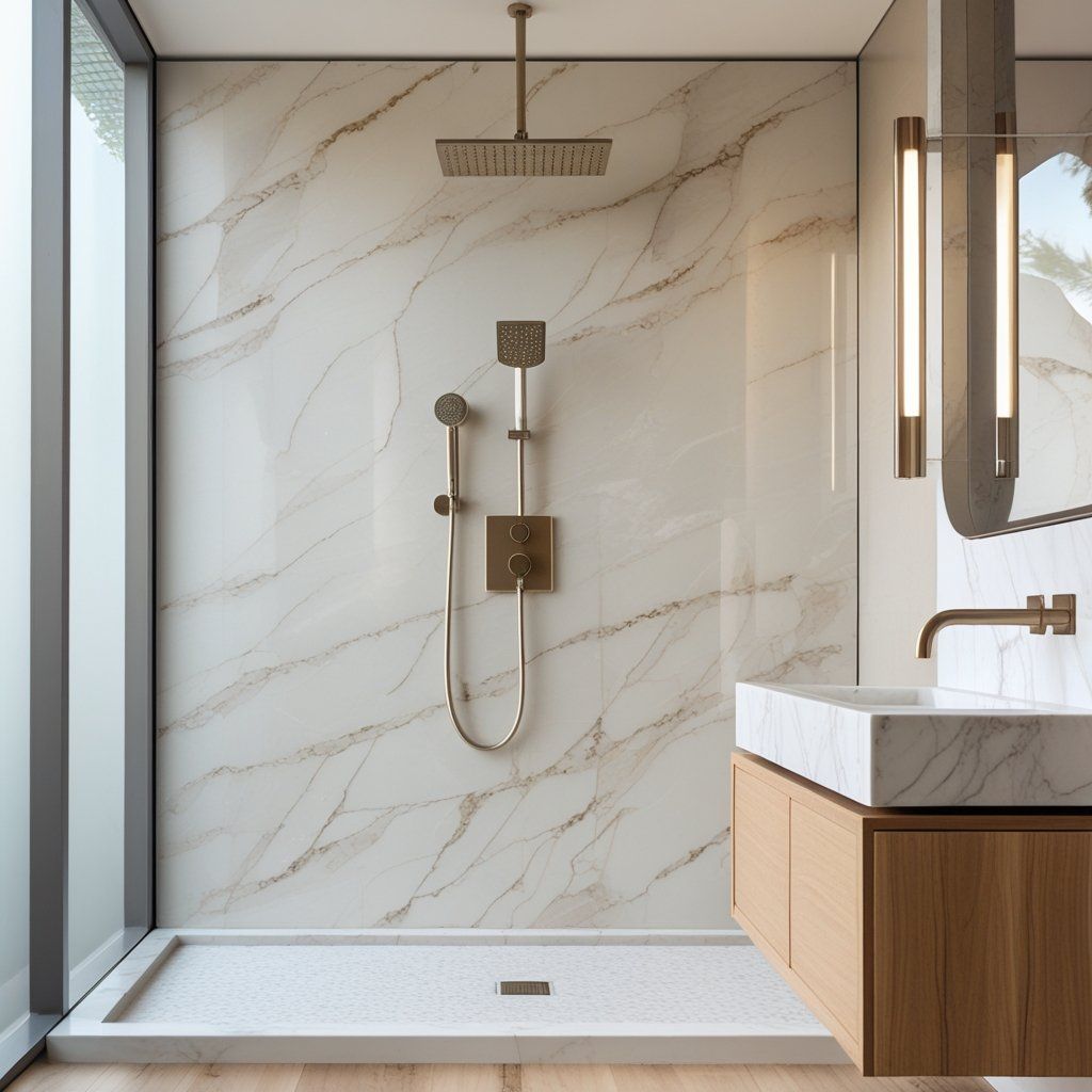 The Easy-to-Maintain Solid Surface Shower Wall Panels