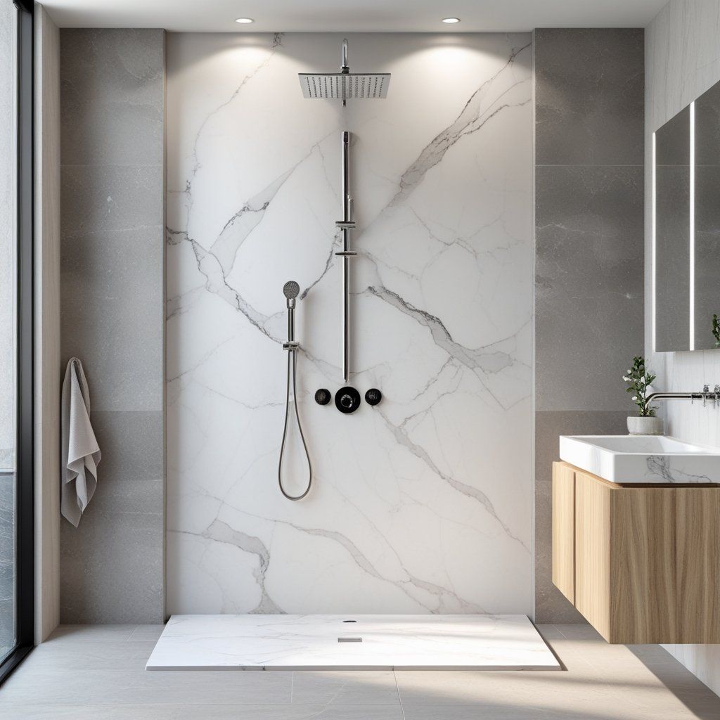 Repairable and Resilient: Solid Surface Shower Wall Panels Advantages