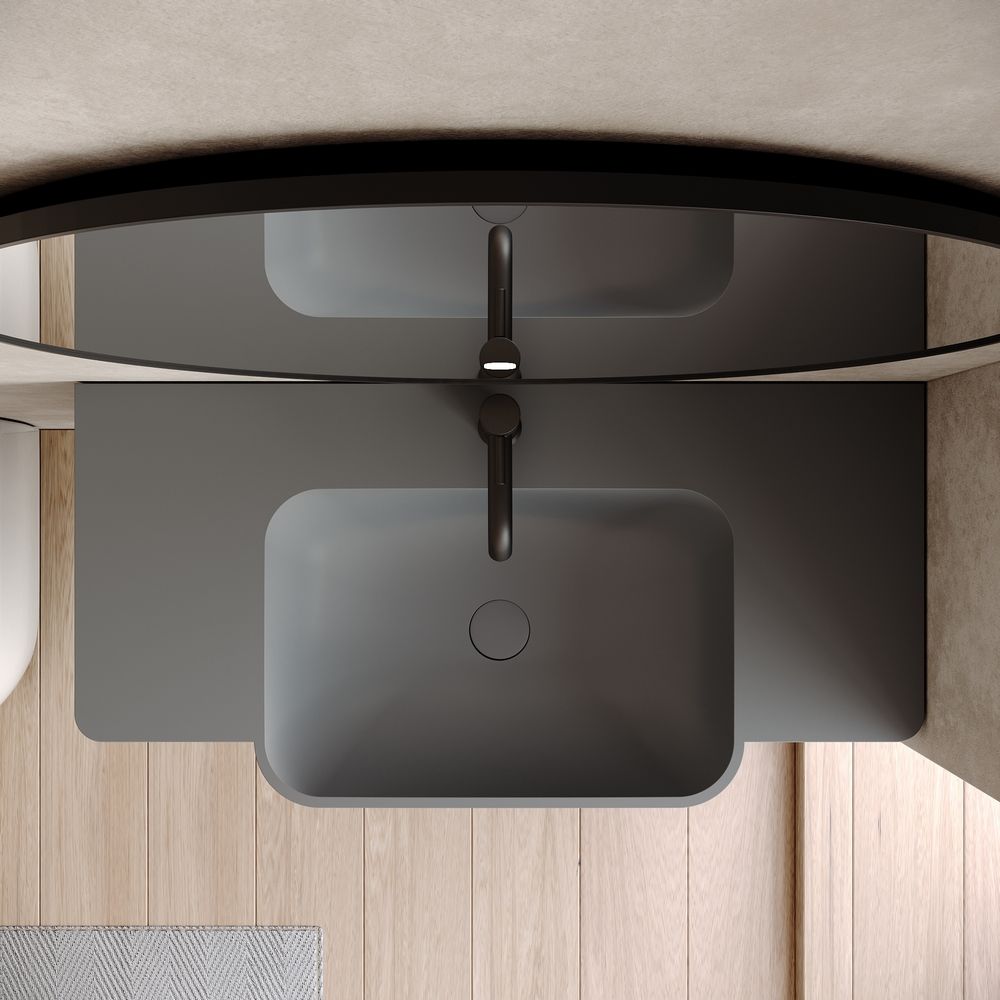 KT-6527 Minimalist Versatile Solid Surface Wall-Mounted Wash Basin