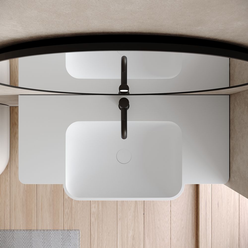 KT-6527 Minimalist Versatile Solid Surface Wall-Mounted Wash Basin