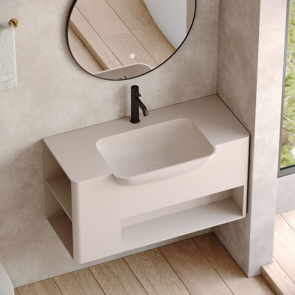 KT-6527 Minimalist Versatile Solid Surface Wall-Mounted Wash Basin