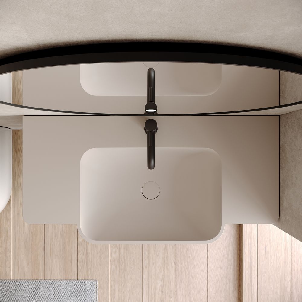 KT-6527 Minimalist Versatile Solid Surface Wall-Mounted Wash Basin