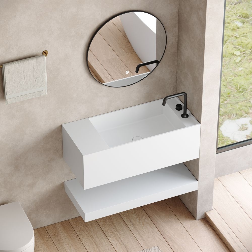 A Warm Touch: The Comfort of a Solid Surface Wall-Mounted Basin