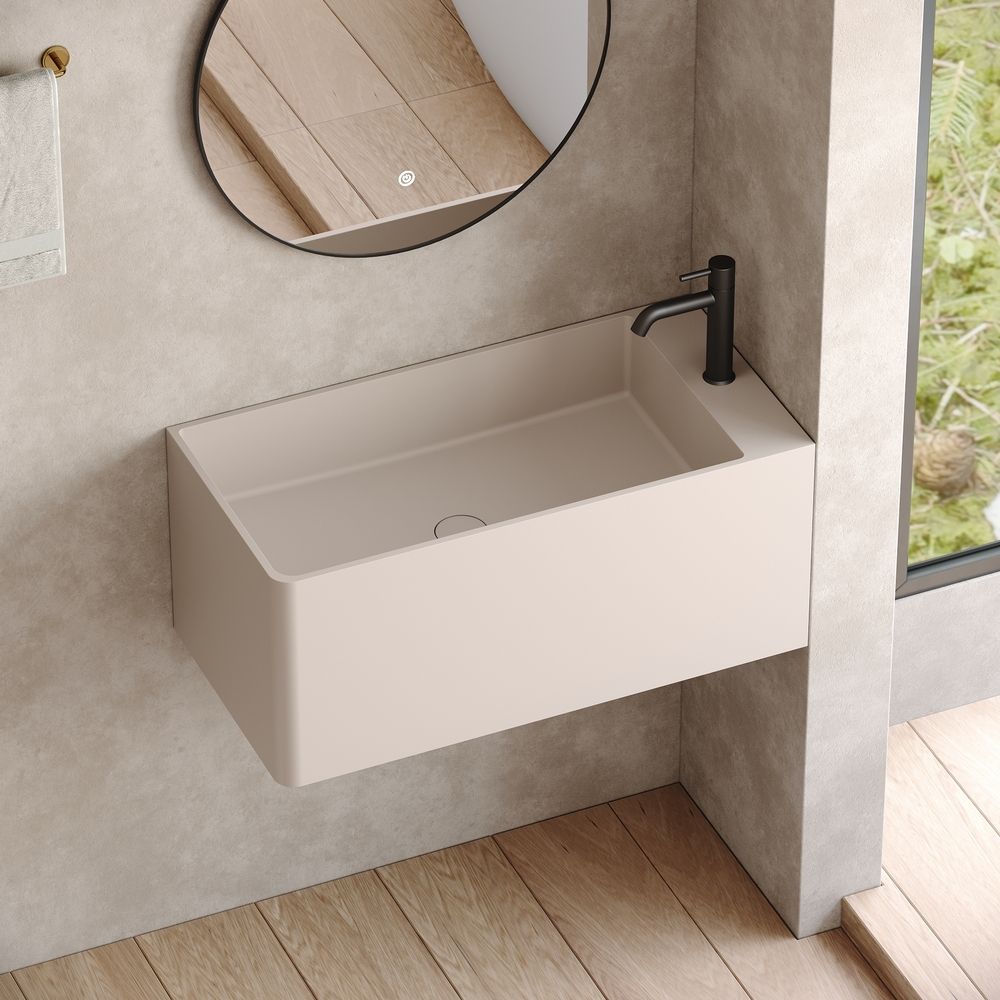 Why a Solid Surface Wall-Mounted Basin Fits Perfectly in Small Spaces